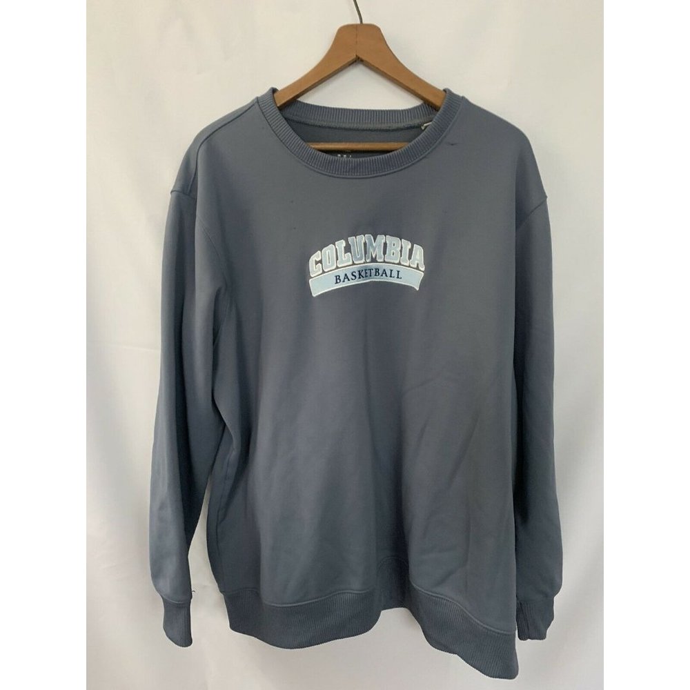 Adidas men’s 2xl gray columbia basketball long sleeve sweatshirt pullover